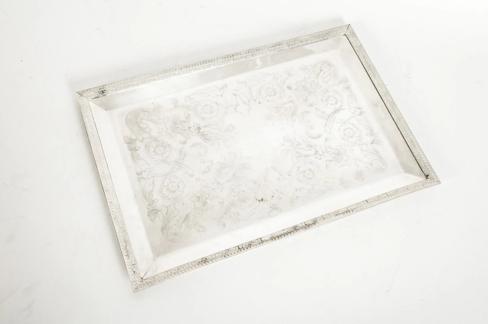 English Sheffield Plated Barware / Tableware Tray - 6