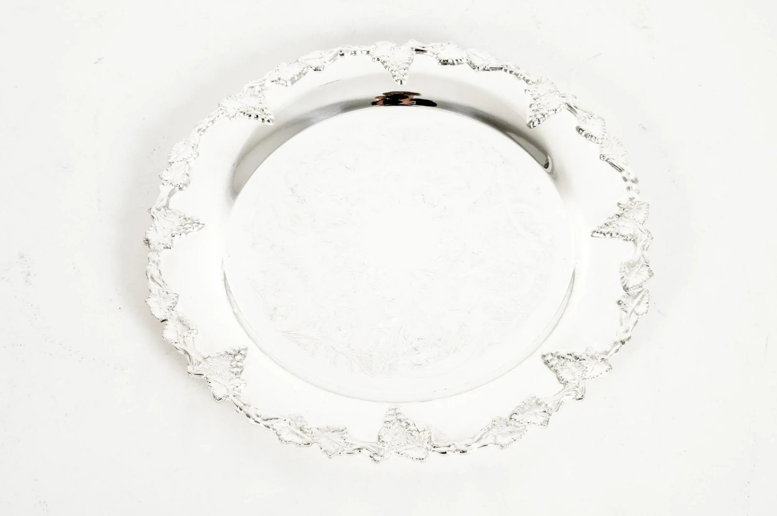English Silver Plated Round Barware / Tableware Tray - 10