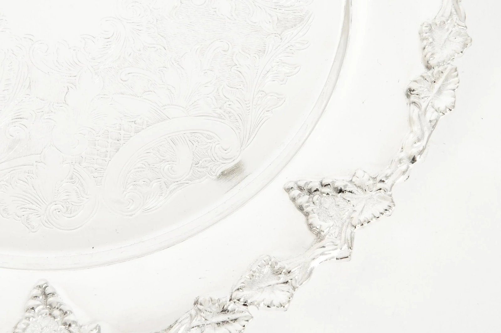 English Silver Plated Round Barware / Tableware Tray - 11