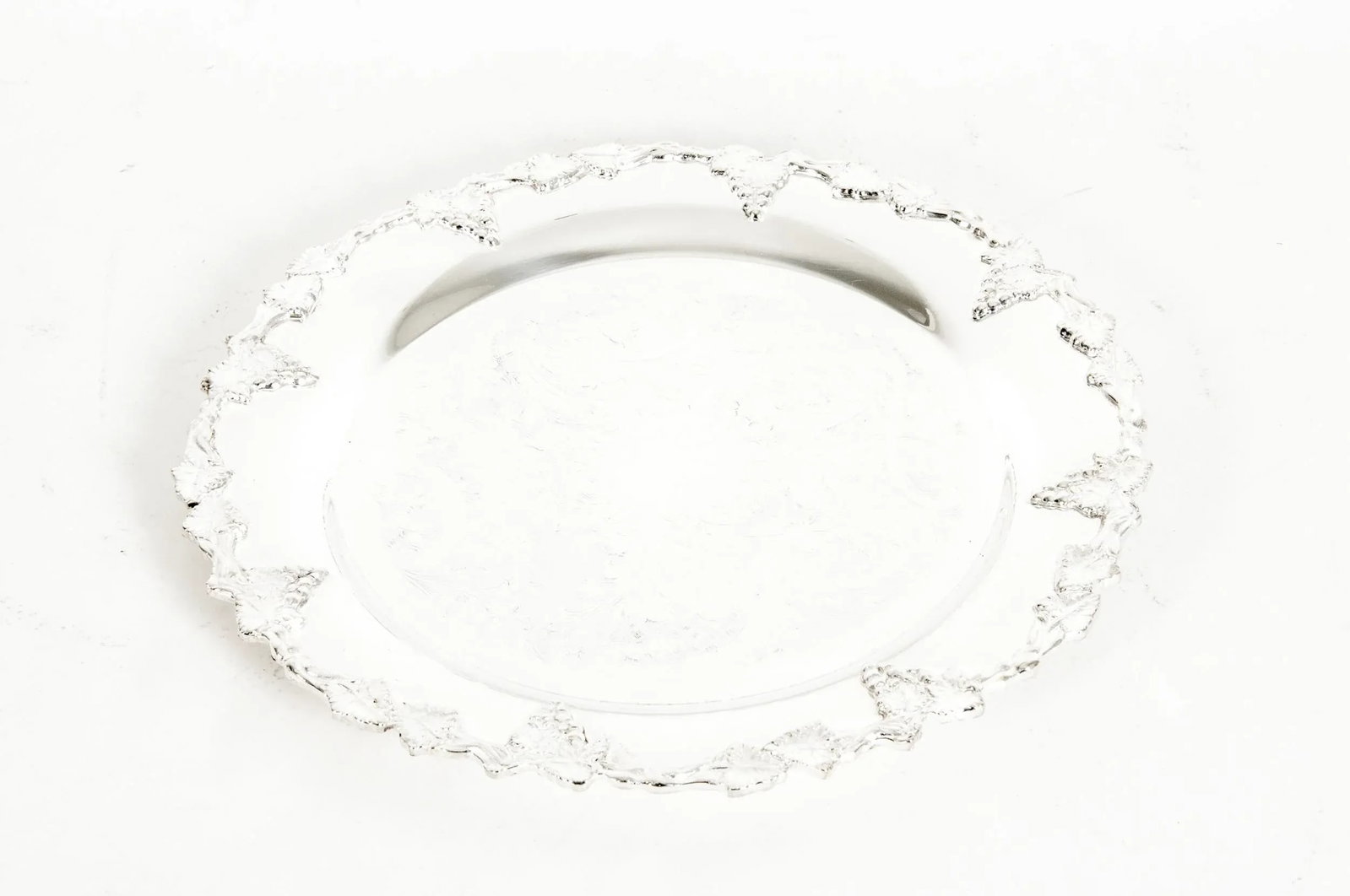 English Silver Plated Round Barware / Tableware Tray - 13