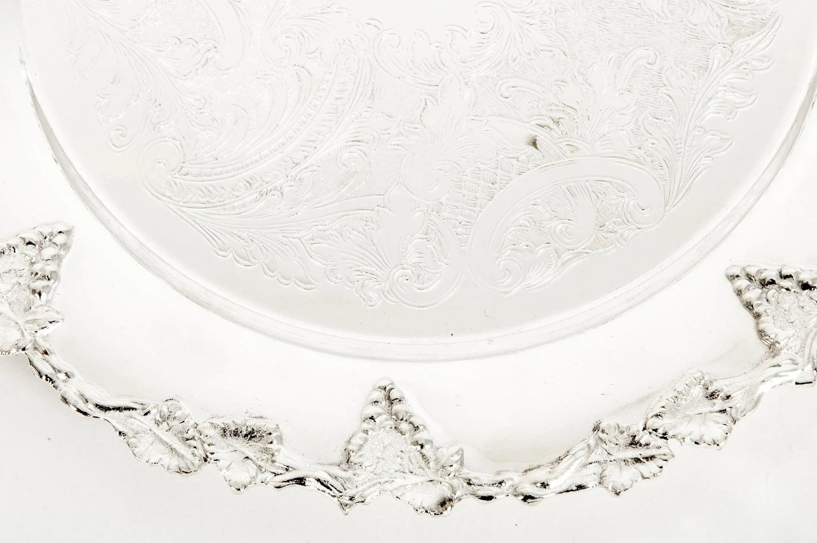 English Silver Plated Round Barware / Tableware Tray - 5
