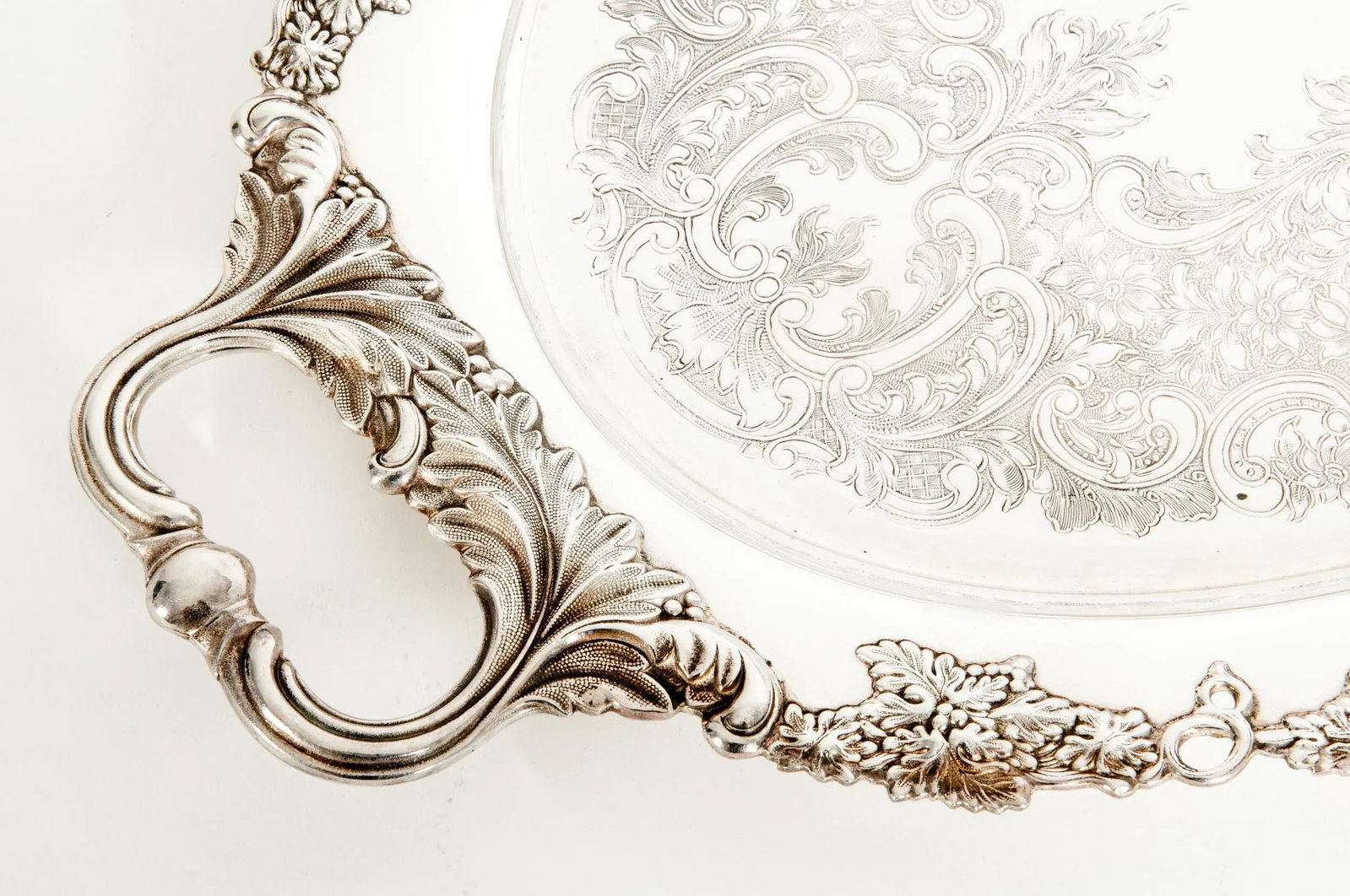 English Sheffield Plated Barware Tray With Side Handles - 4