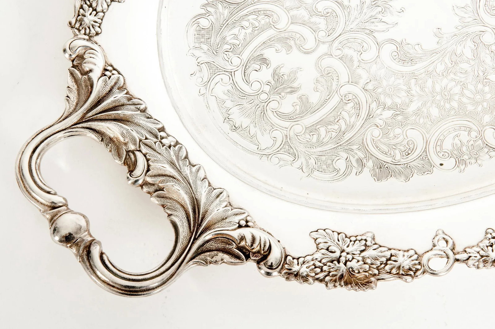 English Sheffield Plated Barware Tray With Side Handles - 5