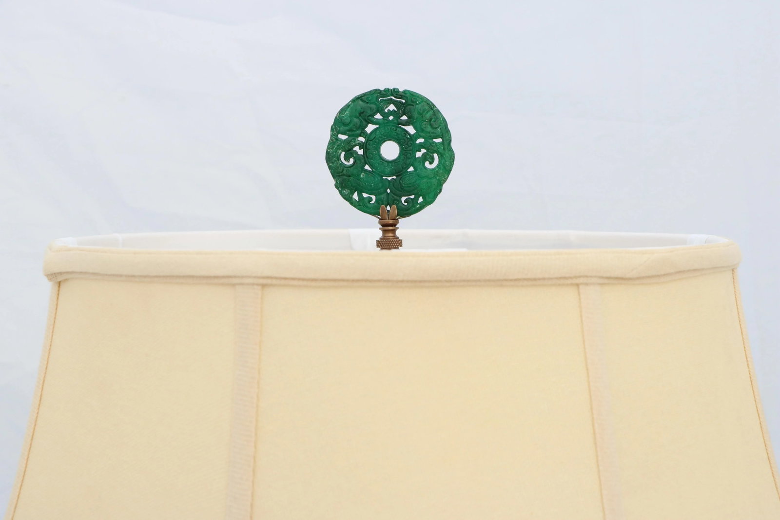 Green Monochrome Crackle Glazed Ginger Jar Mounted as a Table Lamp - 9