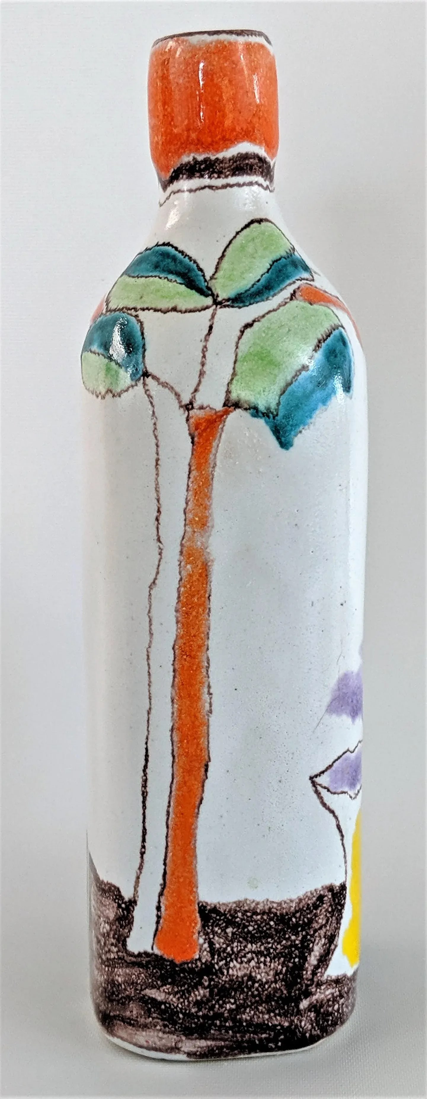 Italian Giovanni Desimone Hand Painted Pottery, Decanter, Vessel - 4