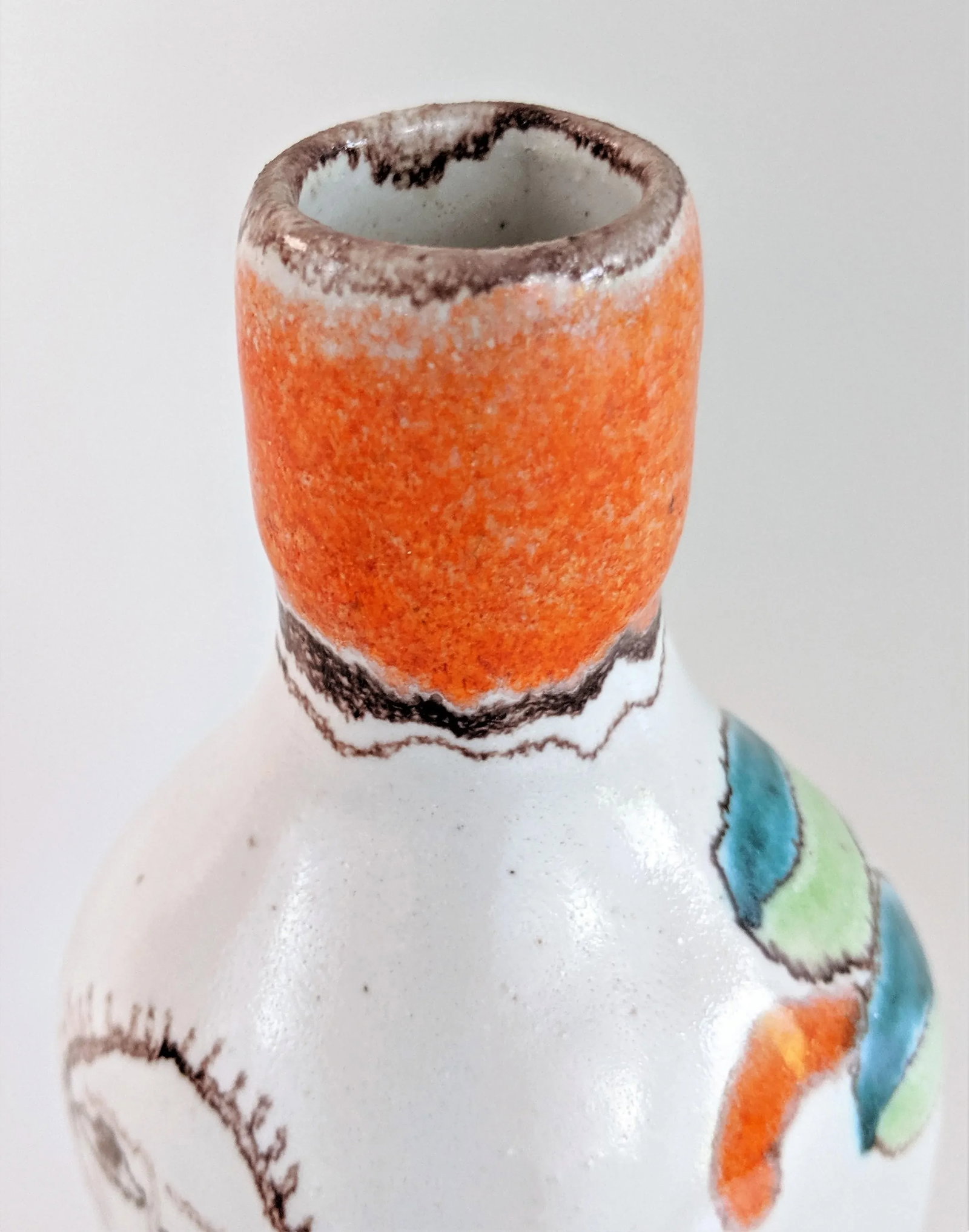 Italian Giovanni Desimone Hand Painted Pottery, Decanter, Vessel - 9
