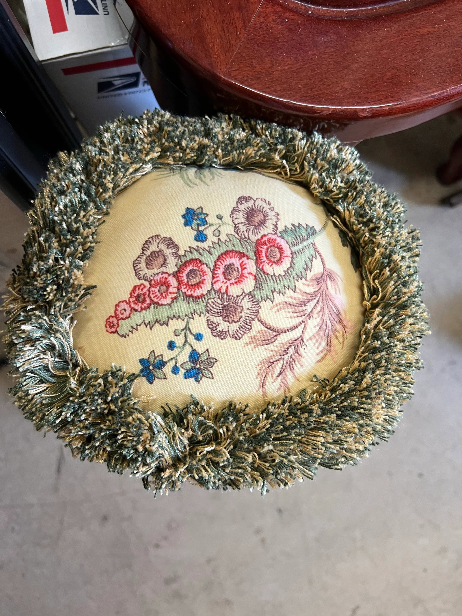Vintage Floral Bolster Pillow - 4