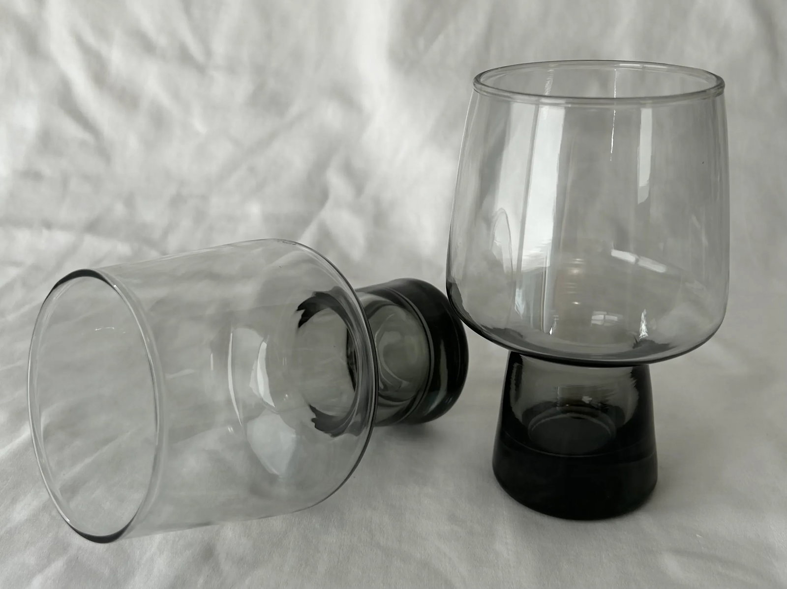 1970s Brutalist Smoked Grey Drinking Glasses by Libbey- Set of 10 - 5