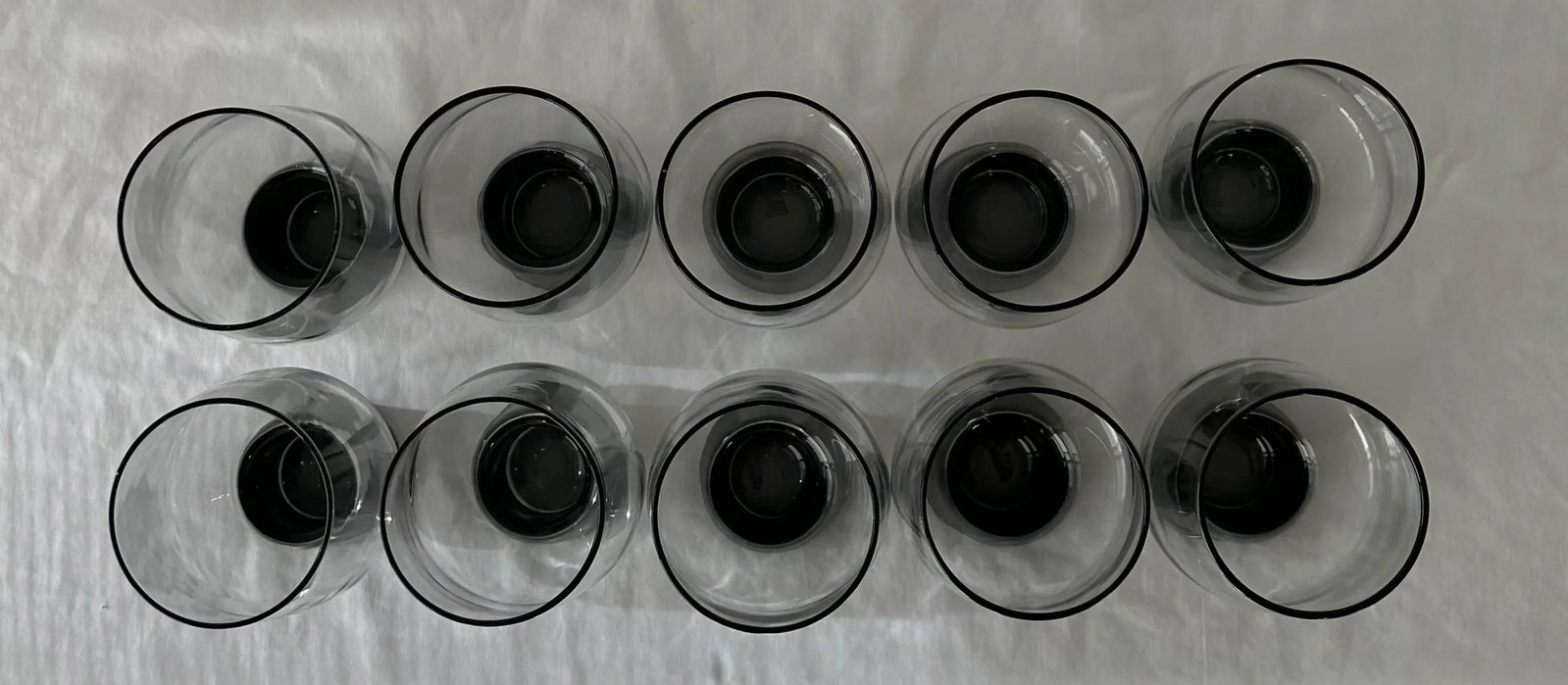 1970s Brutalist Smoked Grey Drinking Glasses by Libbey- Set of 10 - 6