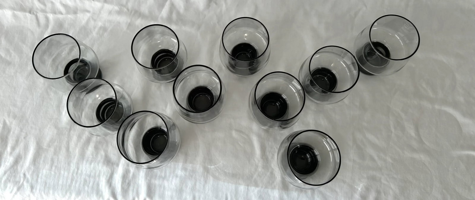 1970s Brutalist Smoked Grey Drinking Glasses by Libbey- Set of 10 - 9