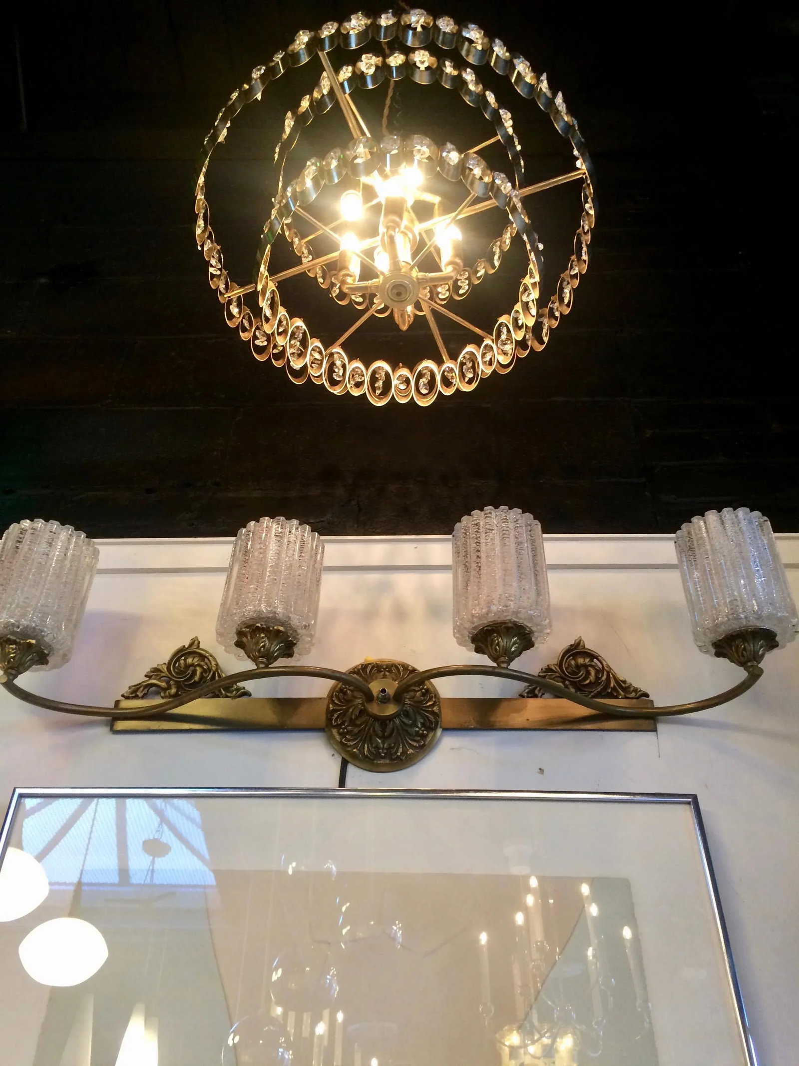 1970s Vintage Gaetano Sciolari Three Tier Brass Pendant - 7