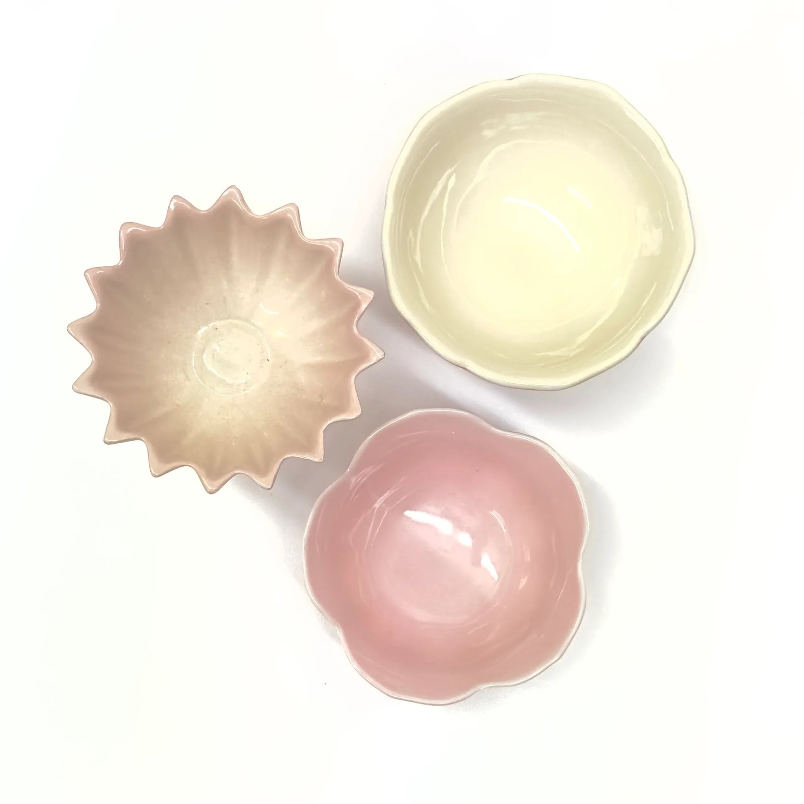 Pink Petite Footed Serving Bowl Curation - Group of 3 - 3