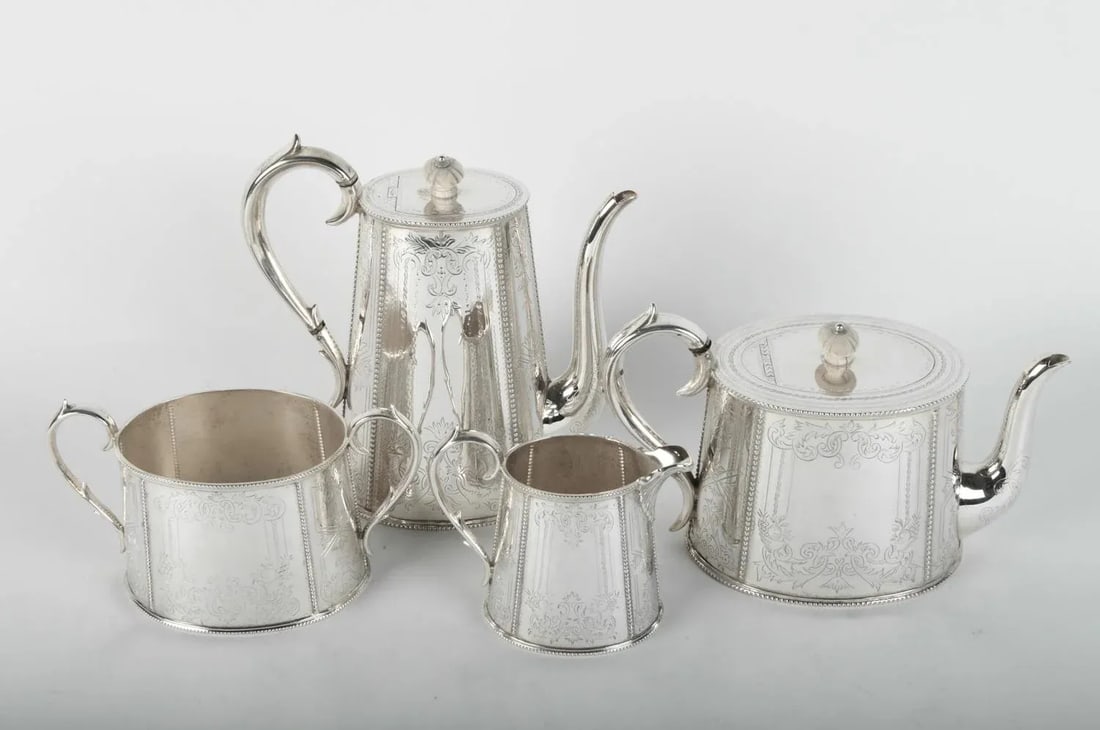 Old English Silver Plate Tea / Coffee Service - 2