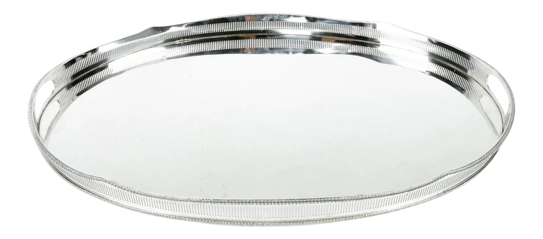 English Sheffield Silver Plated Art Deco Style Tray (1 of 6)