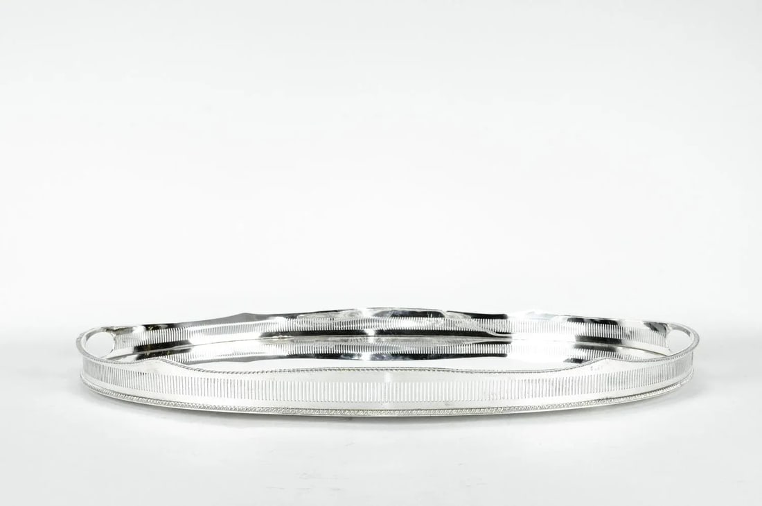 English Sheffield Silver Plated Art Deco Style Tray - 2