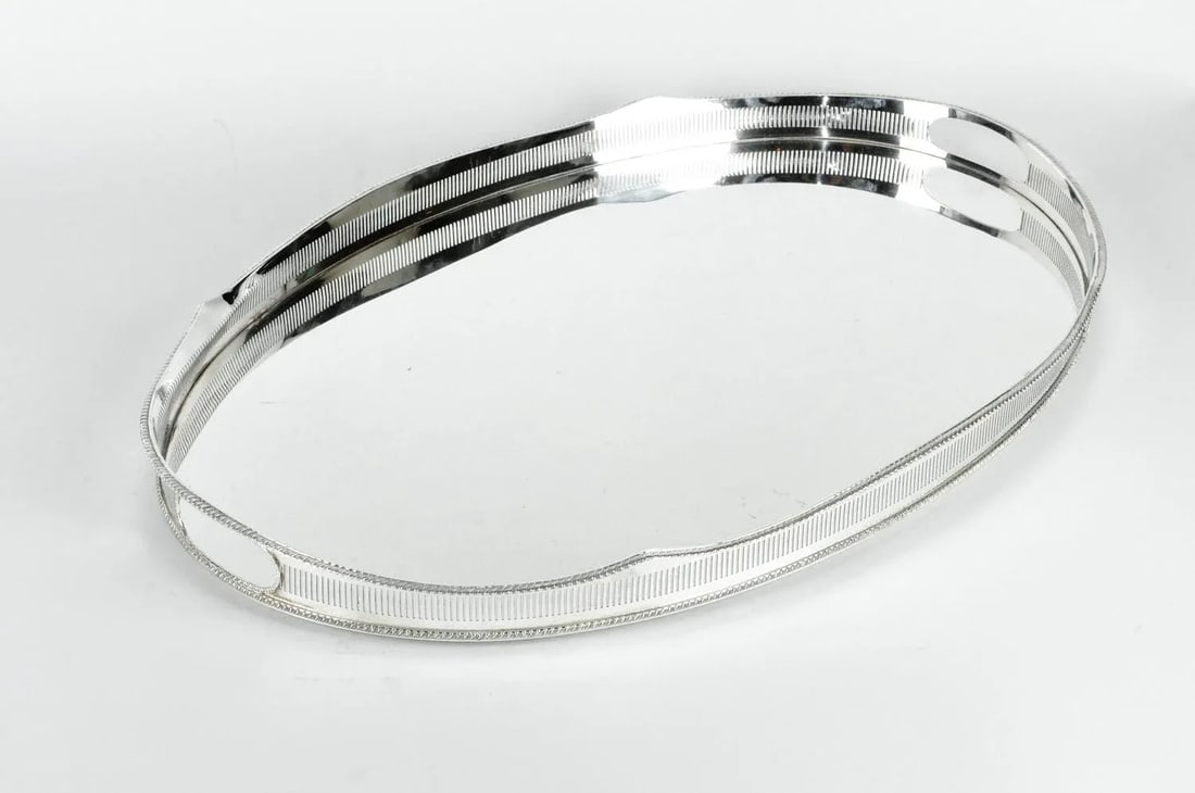 English Sheffield Silver Plated Art Deco Style Tray - 5