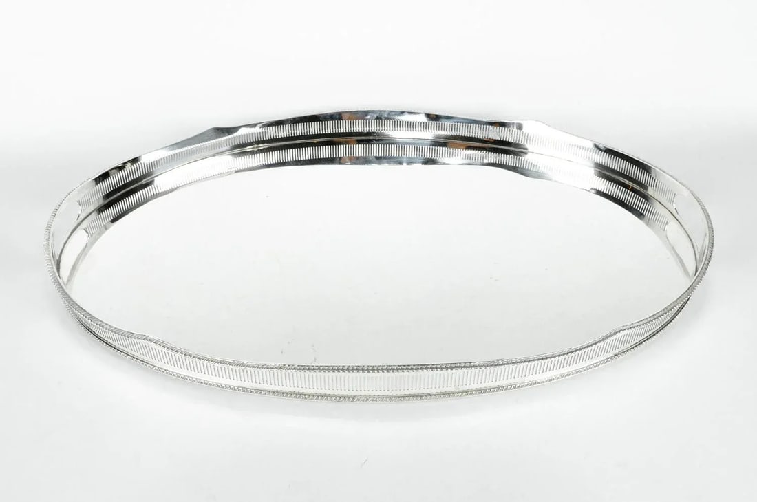 English Sheffield Silver Plated Art Deco Style Tray - 6