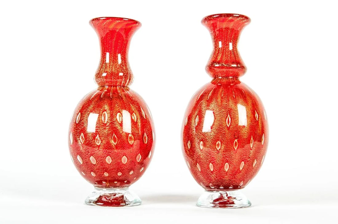 Mid Century Murano Decorative Pieces - a Pair - 3