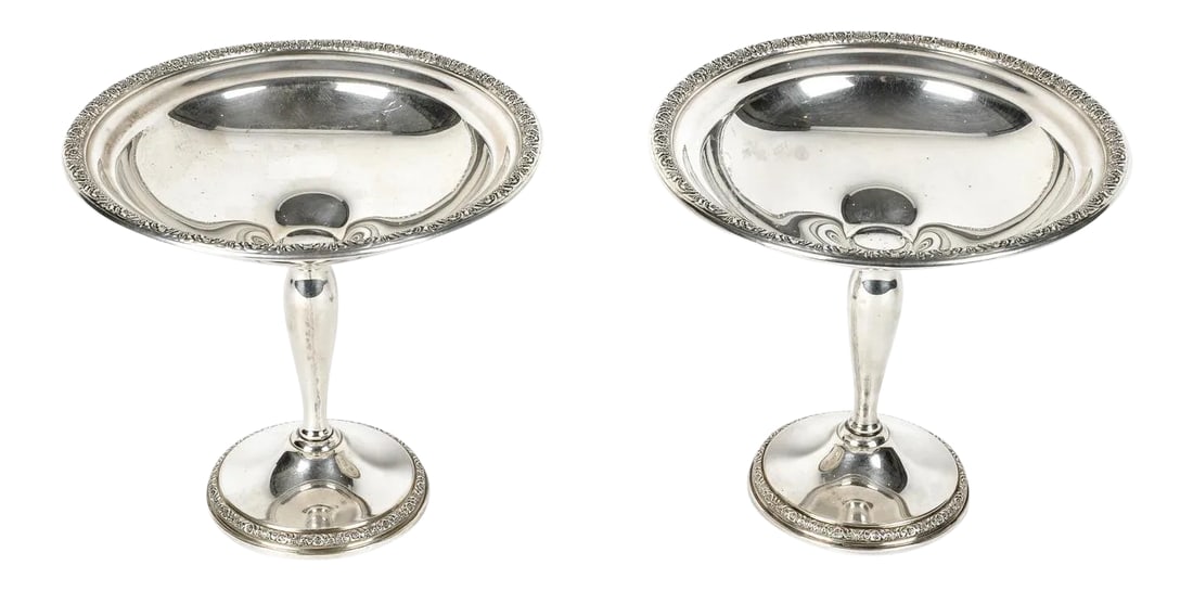 Sterling Silver Dessert Compotes - a Pair (1 of 7)