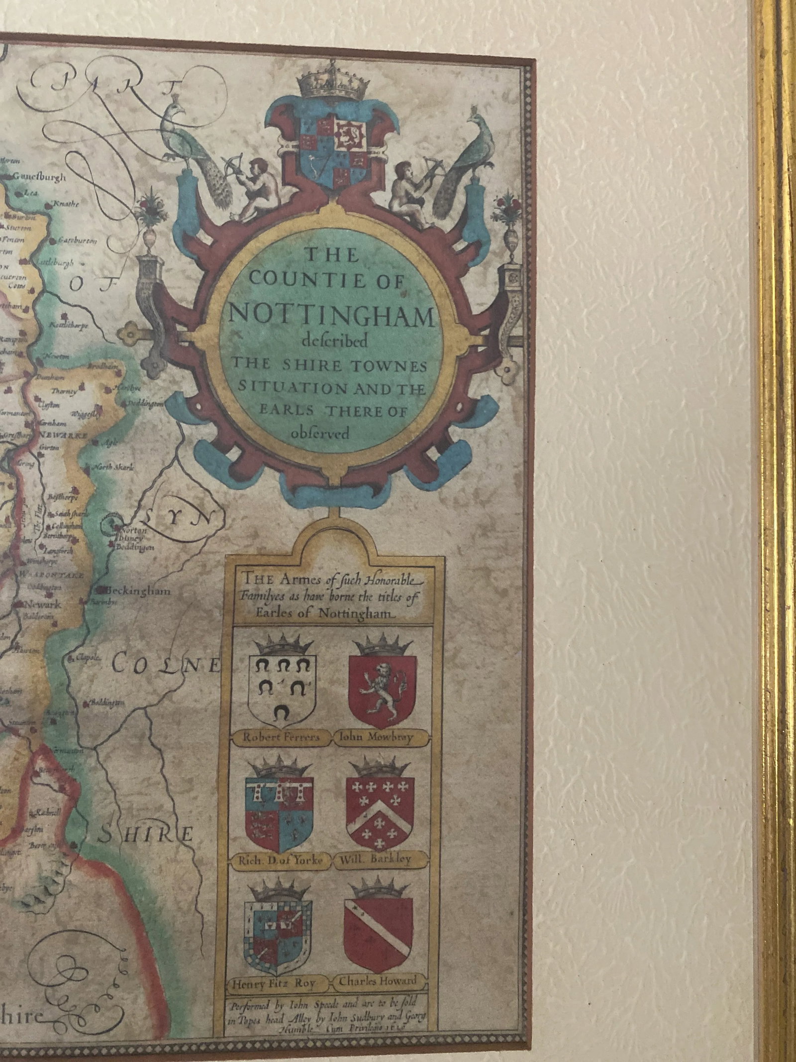Ethan Allen Vintage "British Country Map" Framed & Matted Print "Mint" Condition. - 10