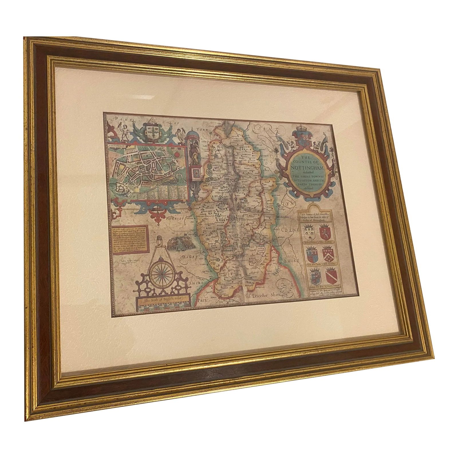 Ethan Allen Vintage "British Country Map" Framed & Matted Print "Mint" Condition.: British country map print sold by Ethan Allen Late 20th Century It is 22 inches wide by 18 1/2 inches in height It is very striking and interesting it has much detail. It is beautifully framed and