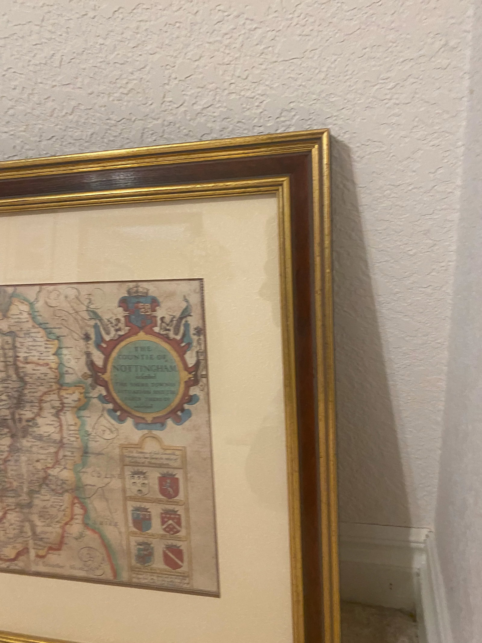 Ethan Allen Vintage "British Country Map" Framed & Matted Print "Mint" Condition. - 7