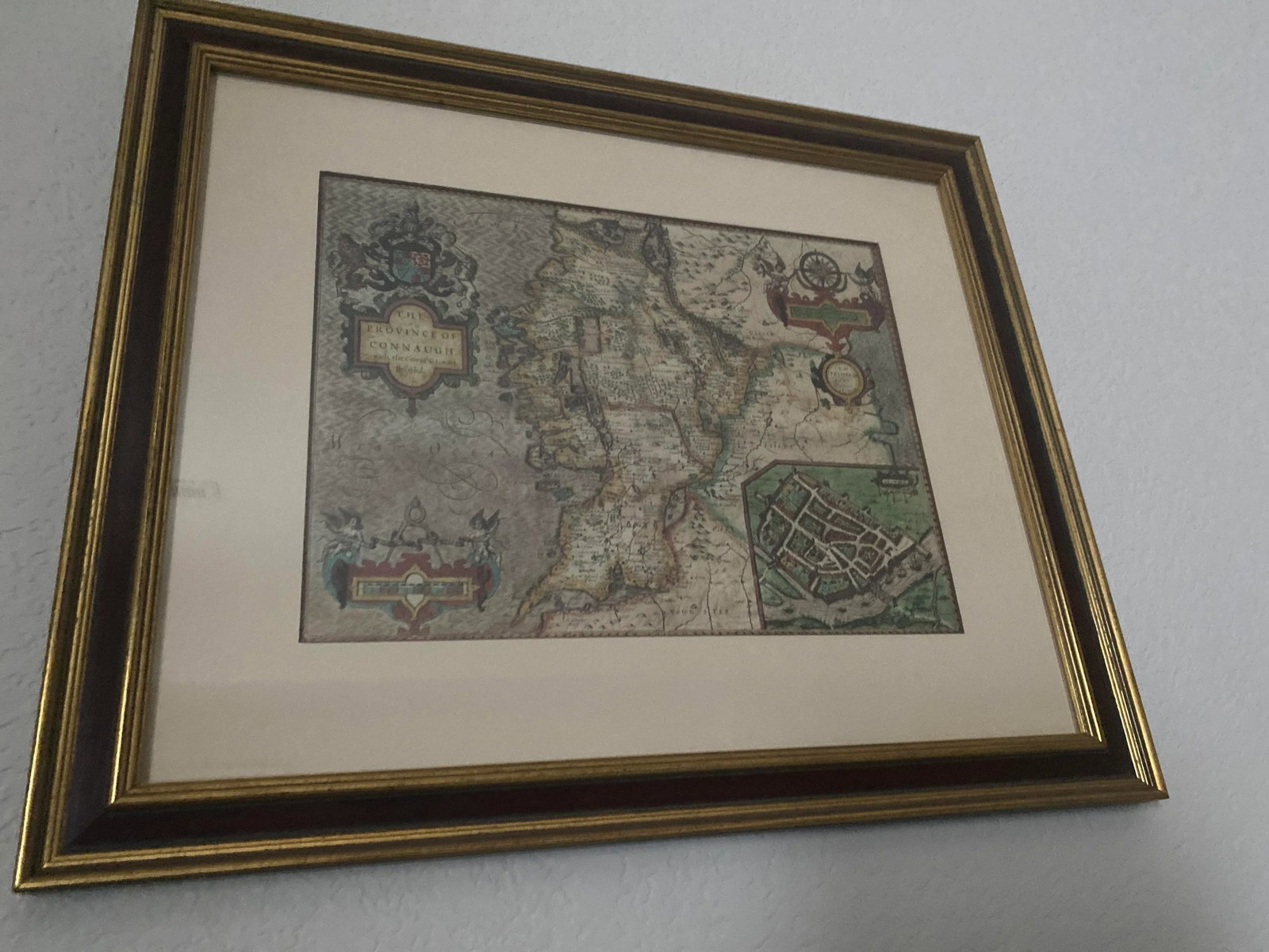 Ethan Allen Vintage "British Country Map" Matted and Framed Print "Mint" Condition. - 10