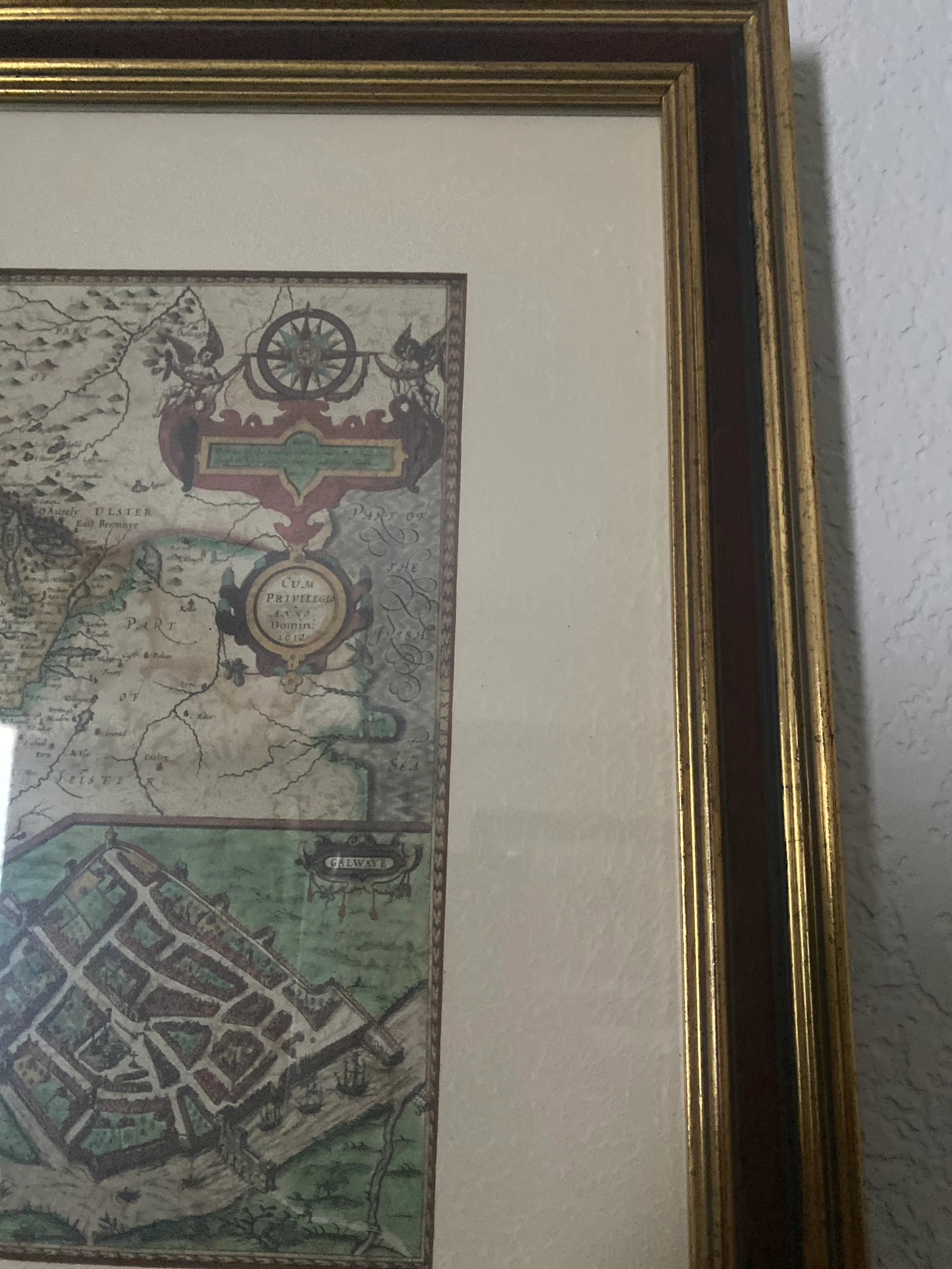 Ethan Allen Vintage "British Country Map" Matted and Framed Print "Mint" Condition. - 7