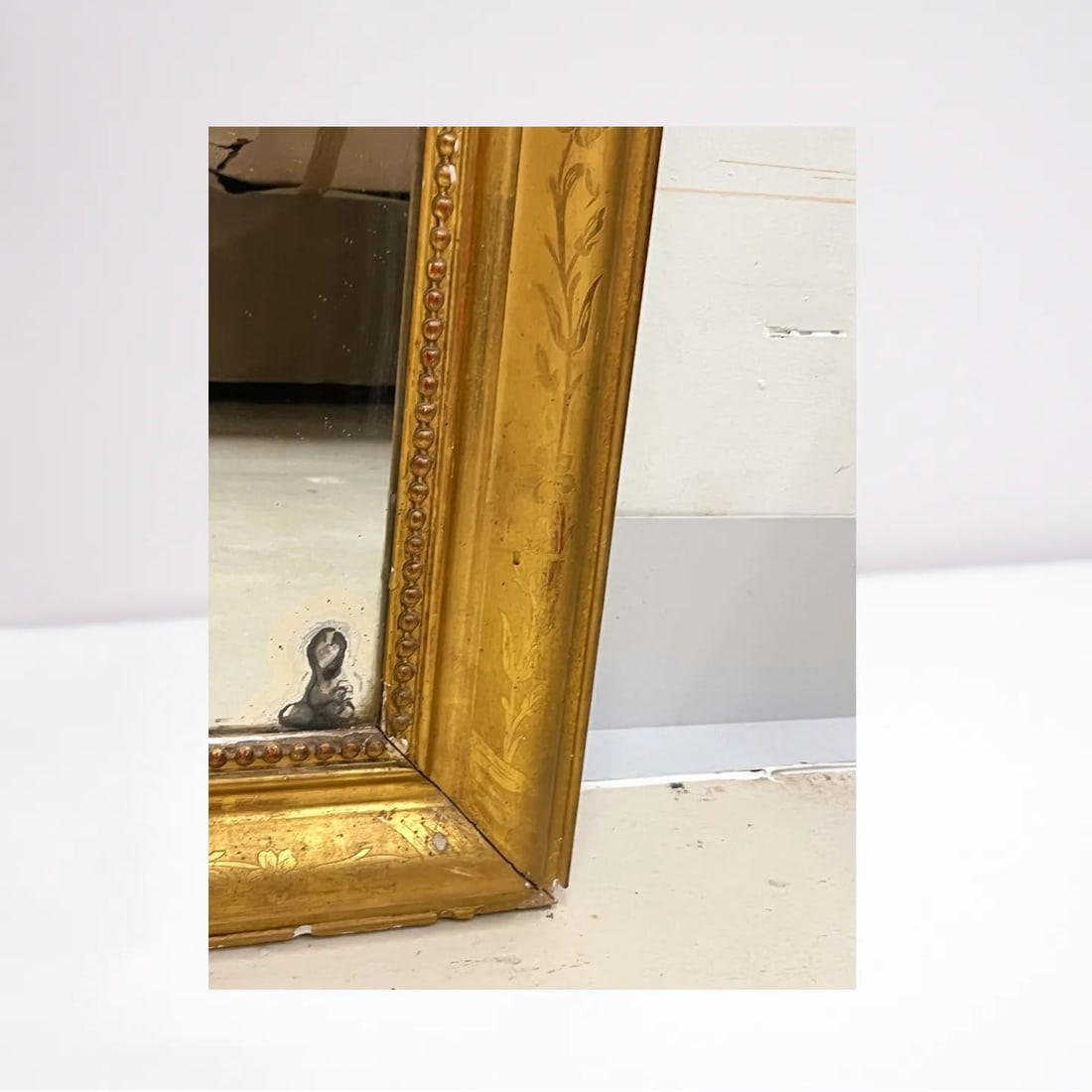 19th Century Louis Philippe French Gillt Mirror With Maker's Mark - 8
