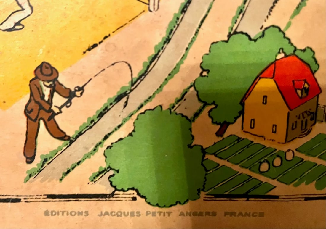 Paris Art Deco Cartoon Style Map From 1949 - 9