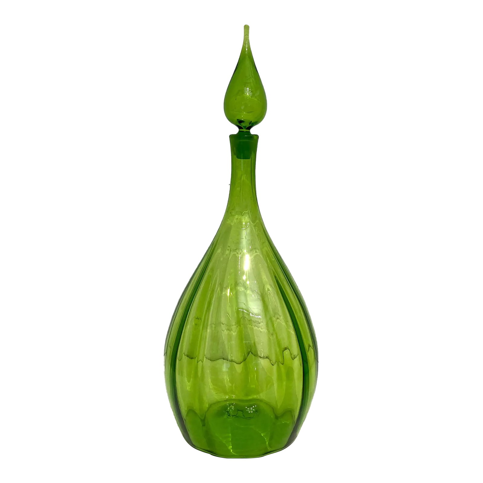 Vintage Blenko Green Decanter, Designer: Myers (1 of 8)