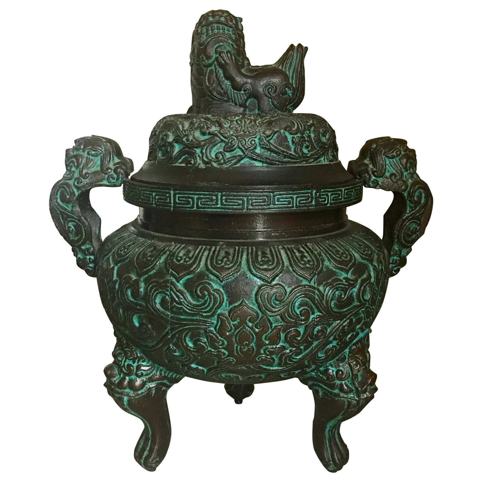 Midcentury James Mont Style Asian Style Greek Key Ice Bucket Urn - 13