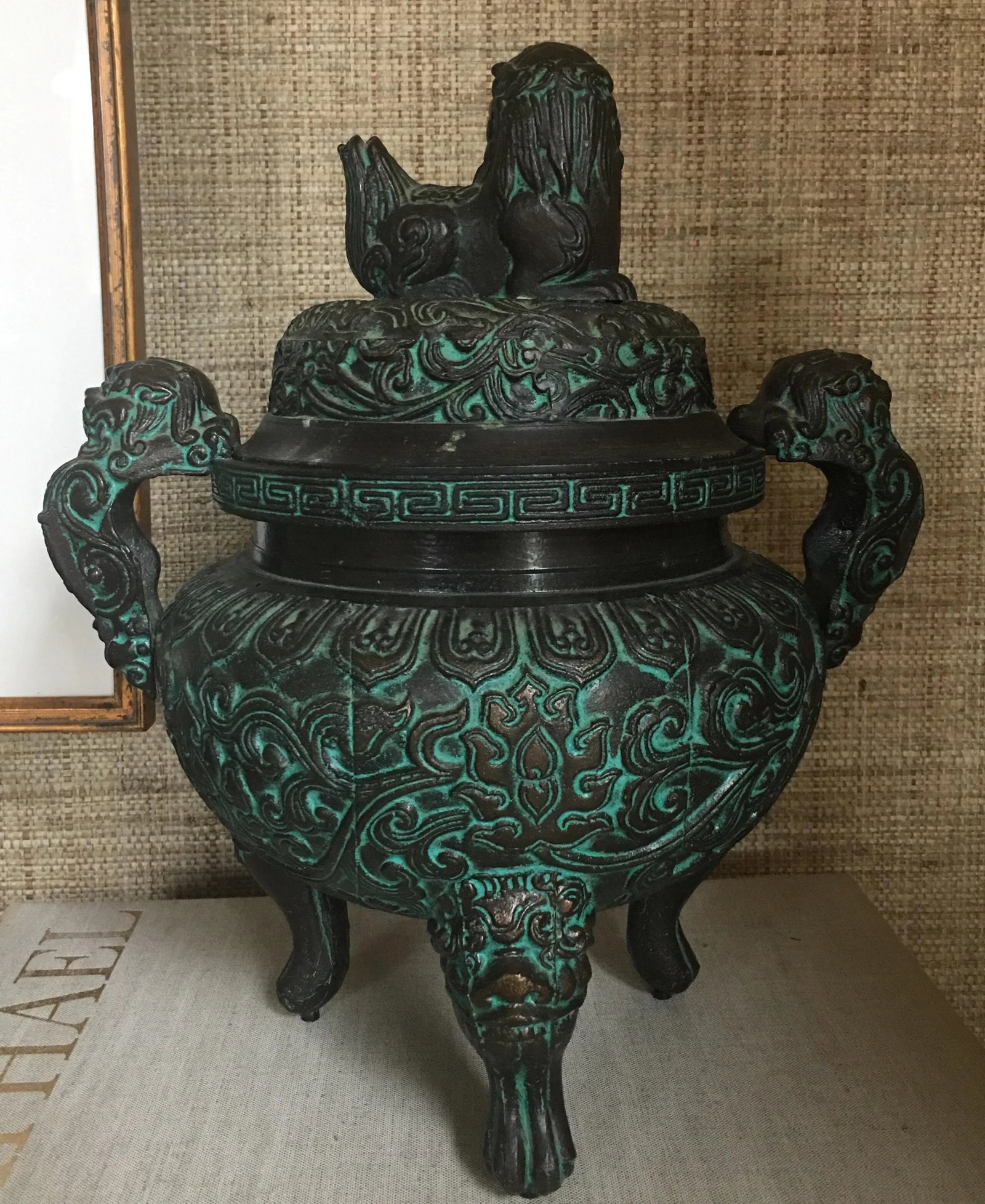 Midcentury James Mont Style Asian Style Greek Key Ice Bucket Urn - 6