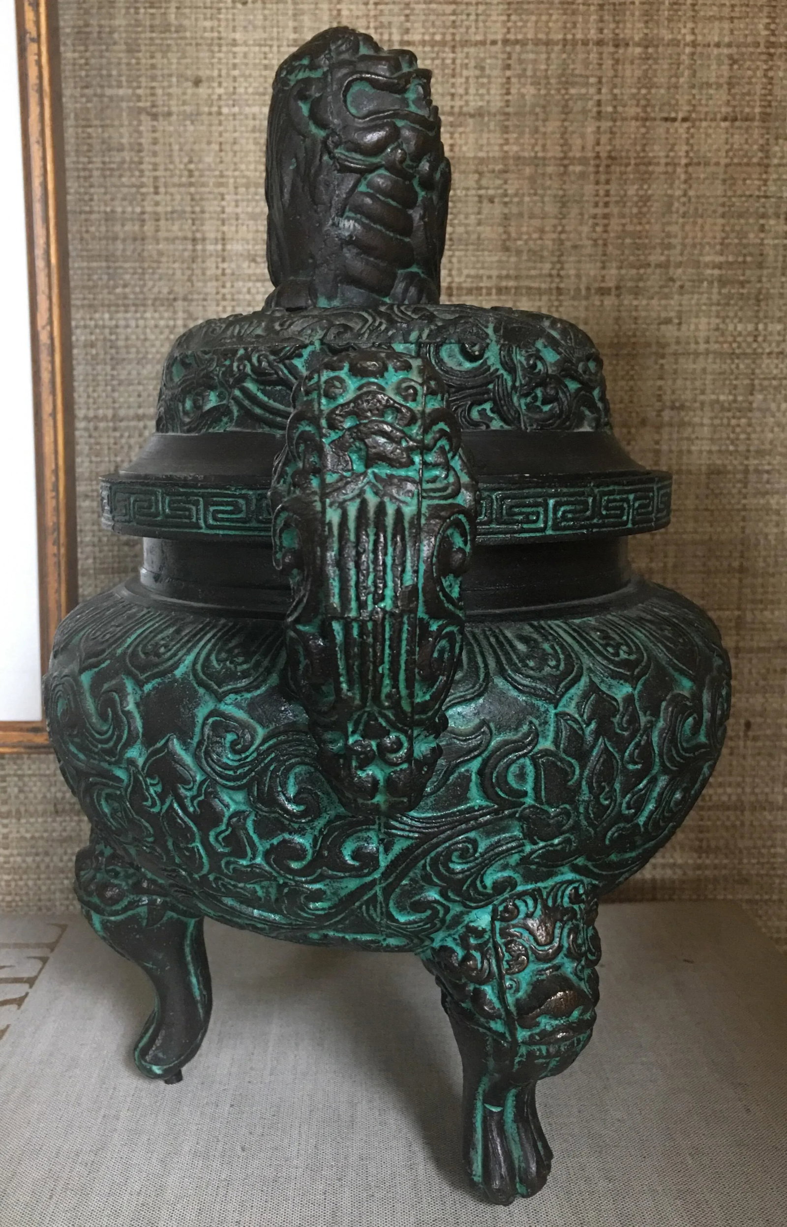 Midcentury James Mont Style Asian Style Greek Key Ice Bucket Urn - 7