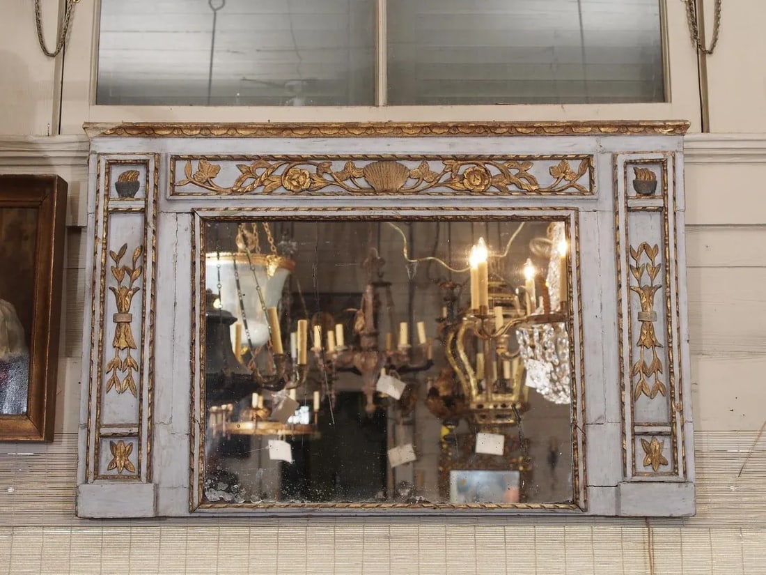 19th Century French Painted Mirror - 2