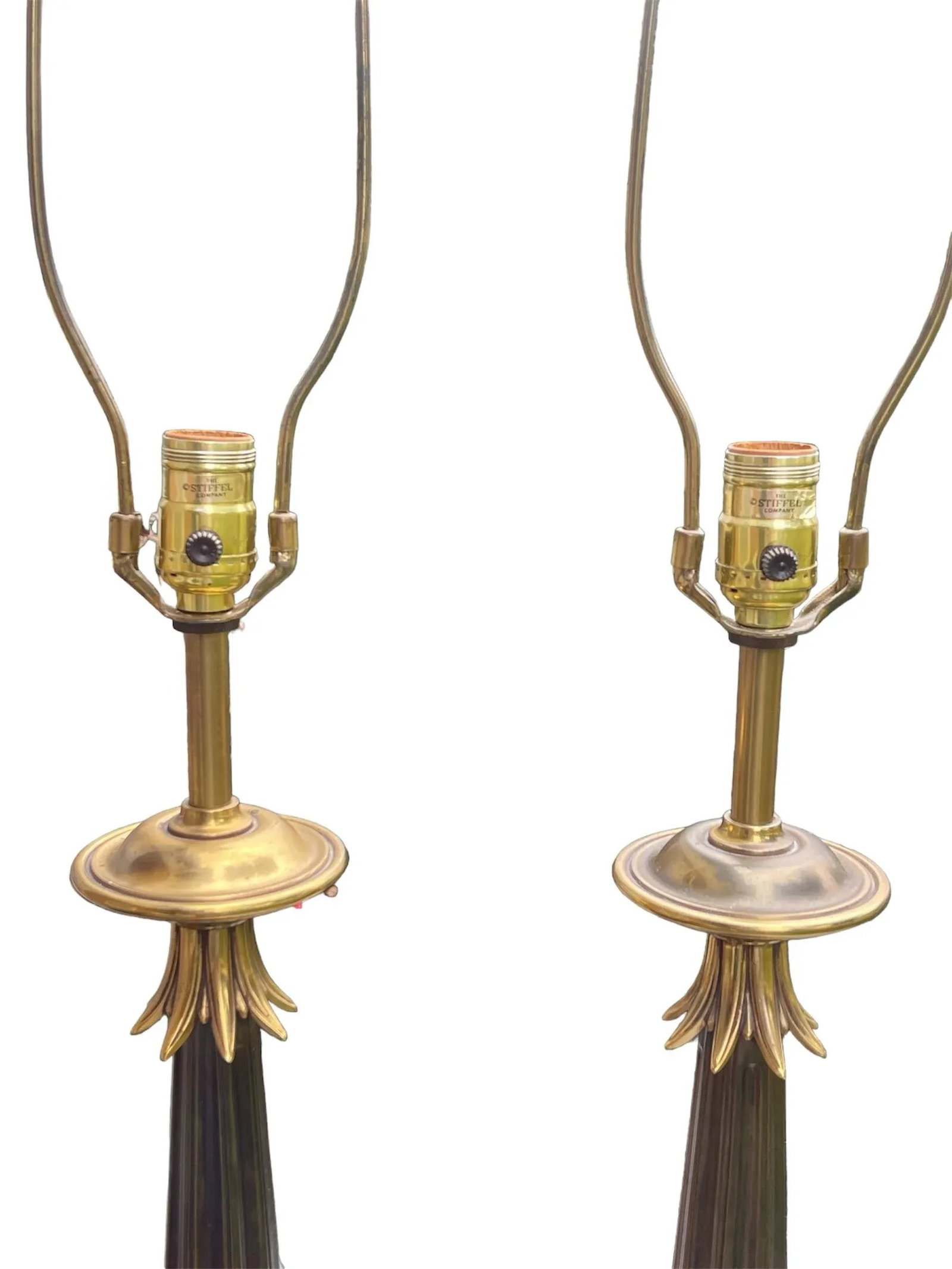 Mid Century Hollywood Regency Stiffel Ostrich Egg Lamps- a Pair - 3