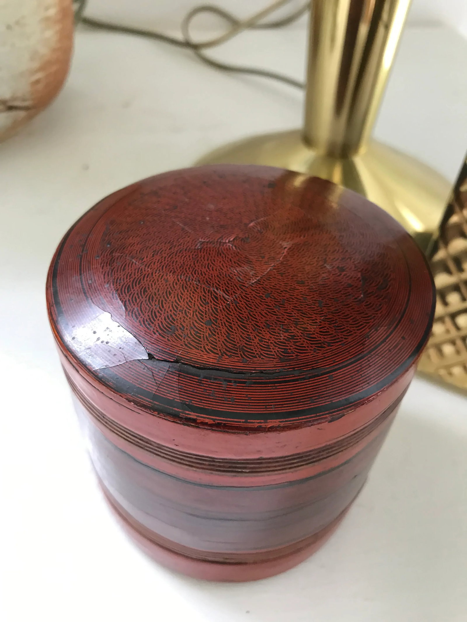 Vintage Art Deco Burmese Yun Stacking Betel Box Container - 8