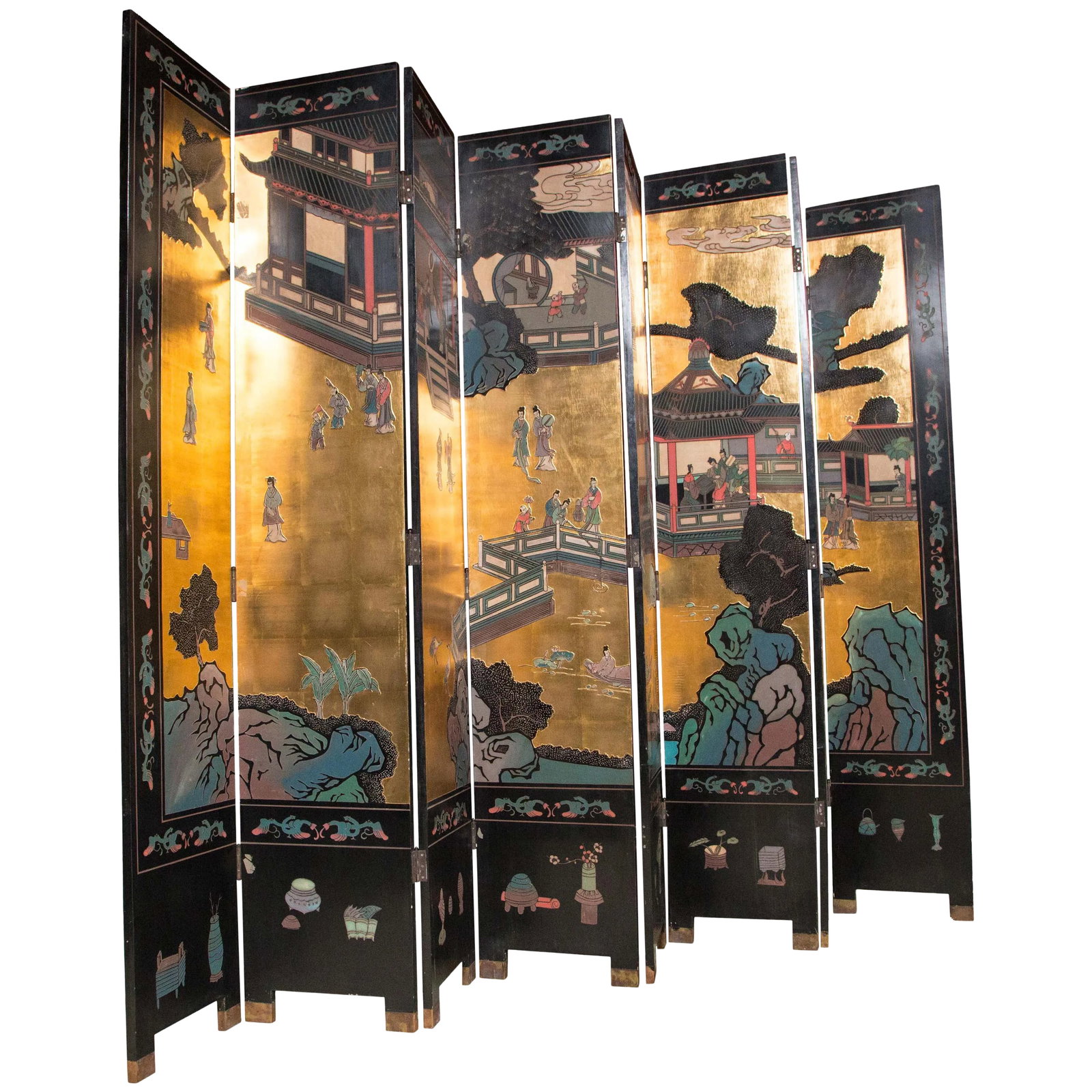 Large 8-Panel Coromandel Screen (1 of 12)