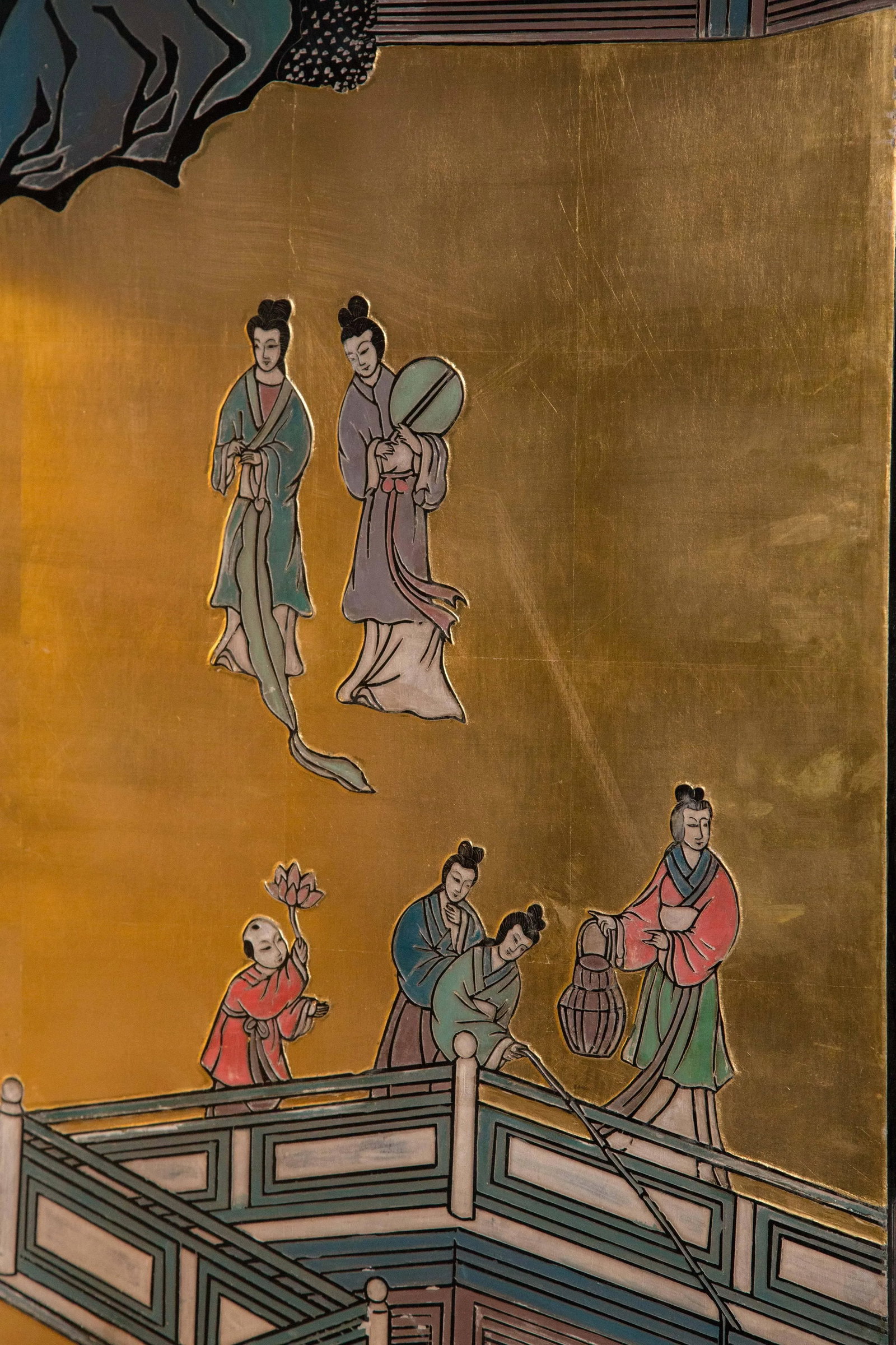 Large 8-Panel Coromandel Screen - 4