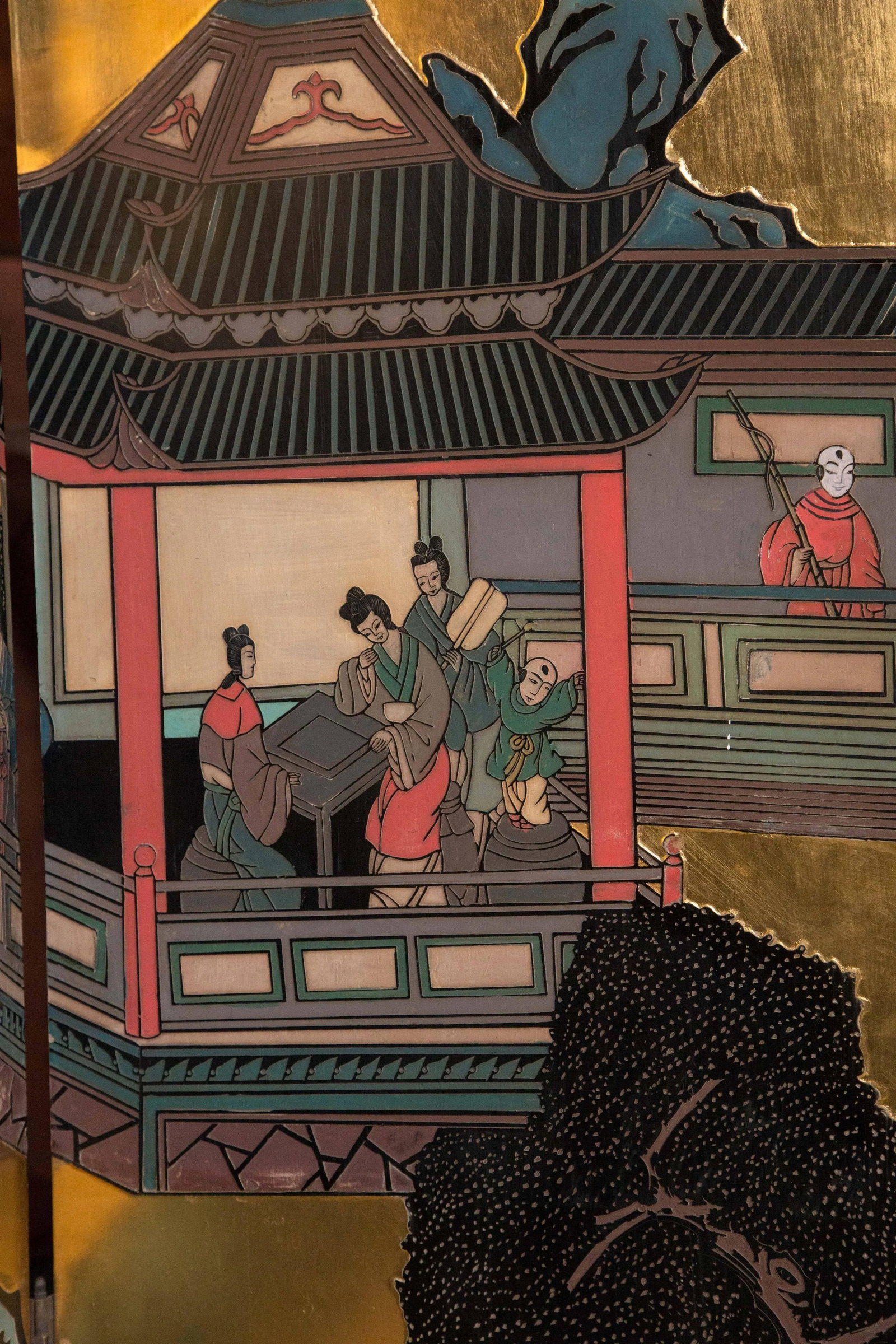 Large 8-Panel Coromandel Screen - 6
