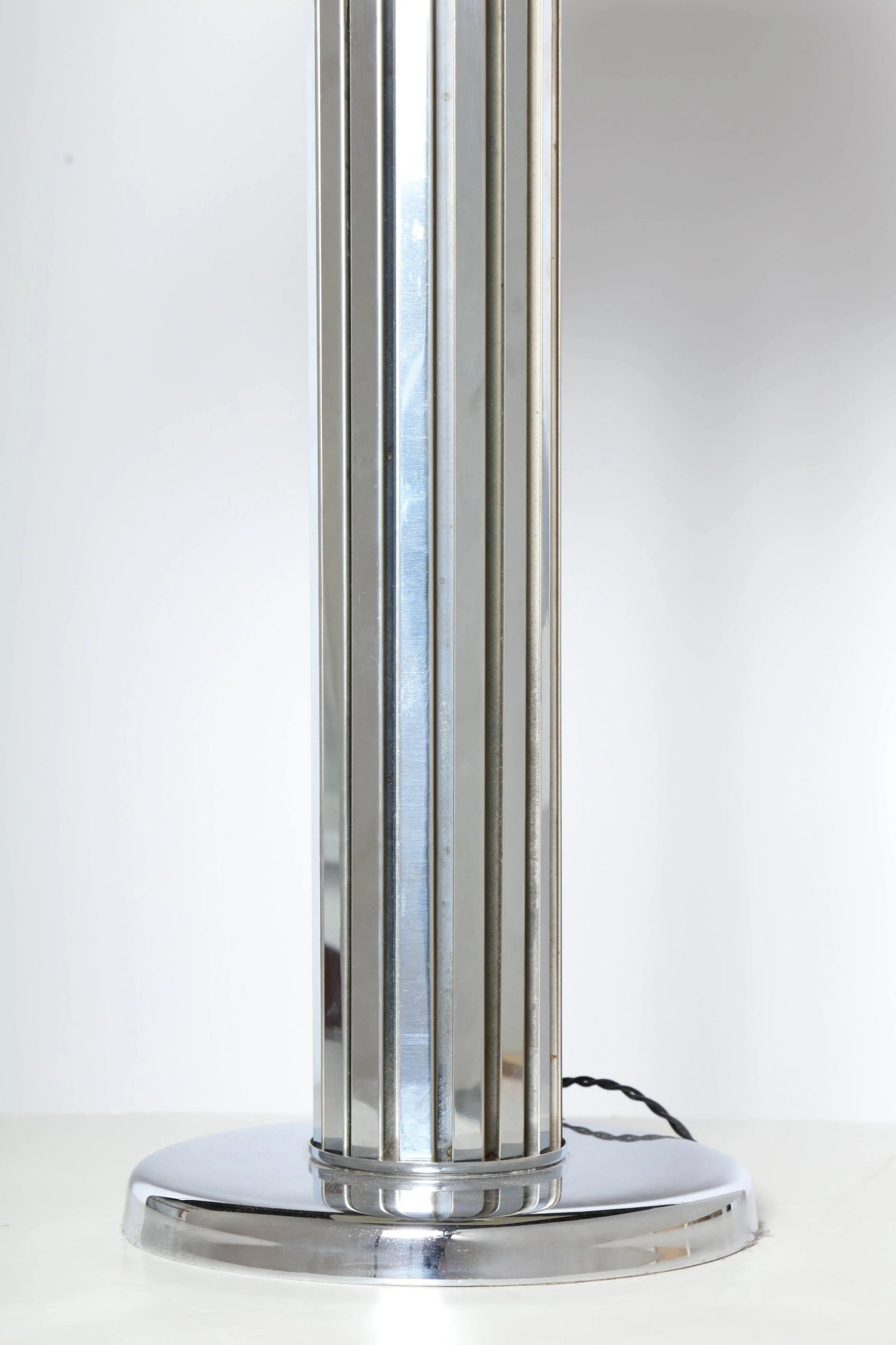 1970s Monumental Curtis Jere Reflective Chrome Table Lamp With Chrome Shade - 5