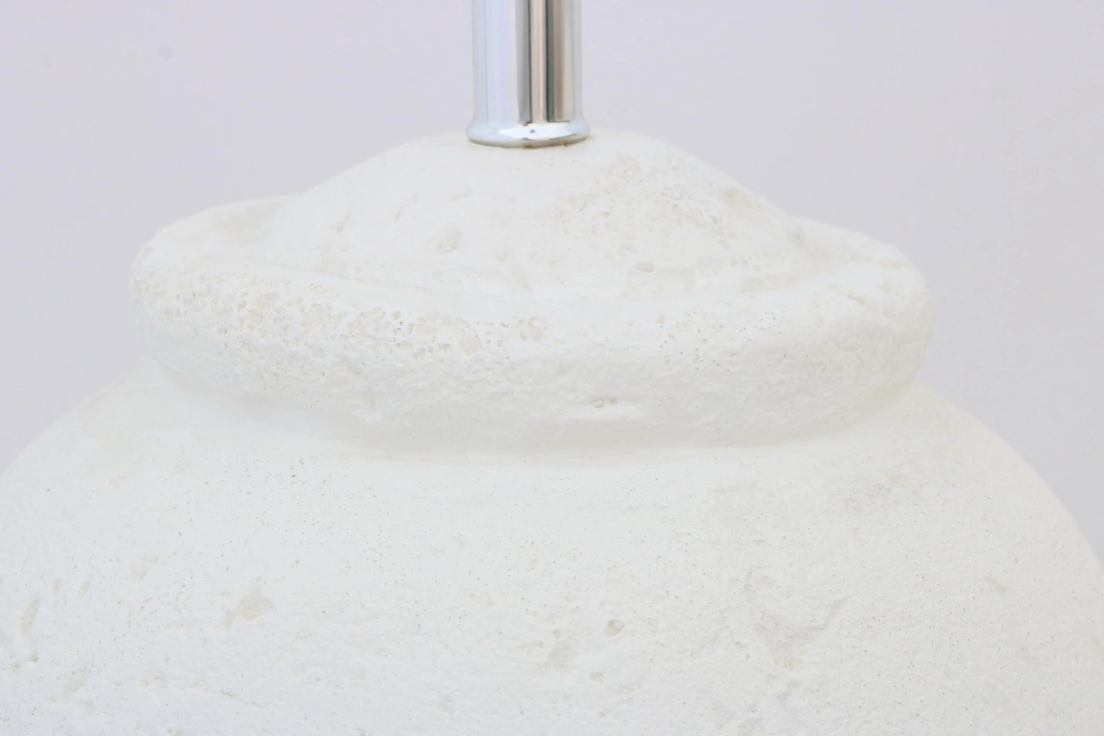Postmodern White Plaster Urn Table Lamps - a Pair - 4