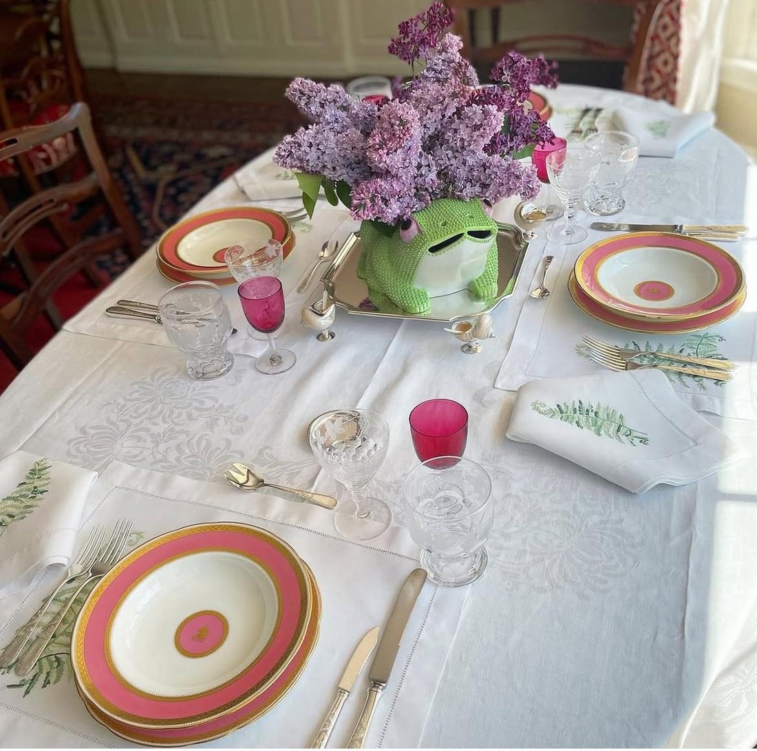 Service for 12 Pink and Gold Minton Plates, Bowls and Salad Plates - 2