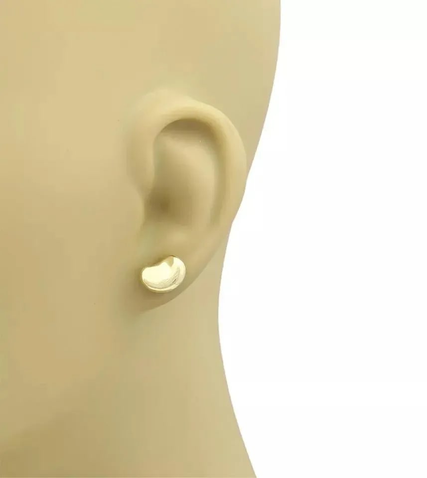 Tiffany & Co. Peretti 18k Yellow Gold Bean Stud Earrings - 2 Pieces - 2