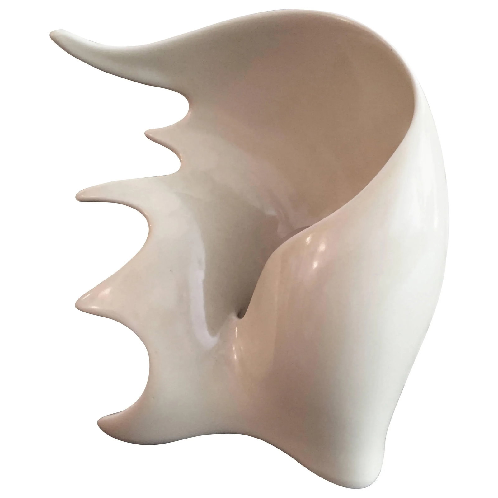Italian 1950s Antonia Campi Conchiglia Pottery Lamp - 7