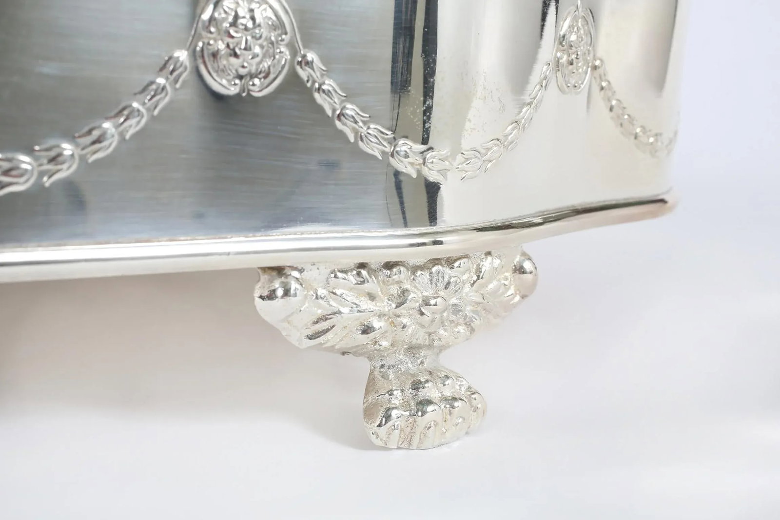 Mid 20th Century English Sheffield Plated Barware Footed Tray - 3