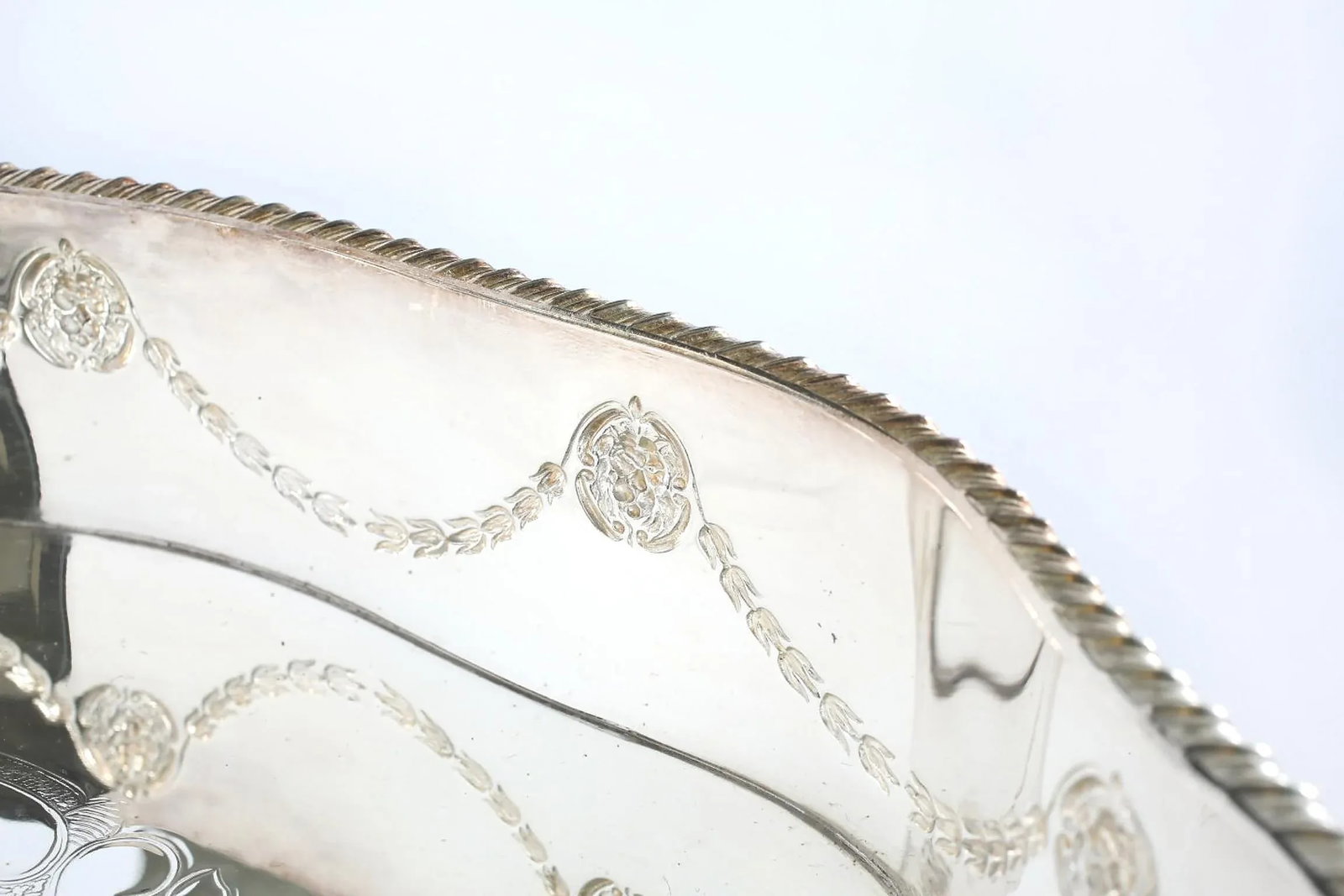 Mid 20th Century English Sheffield Plated Barware Footed Tray - 6
