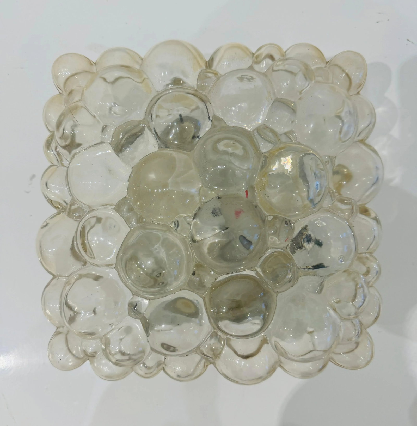 Helena Tynell Limburg Bubble Glass 1960 Mid Century Flush Ceiling Wall Lamp - 5