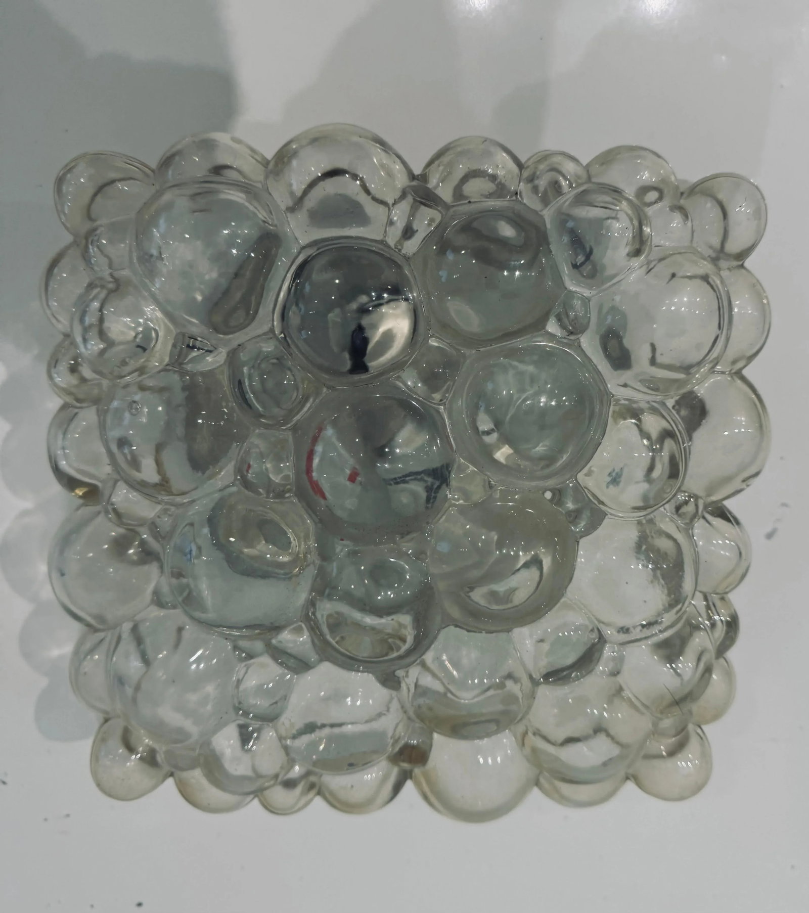 Helena Tynell Limburg Bubble Glass 1960 Mid Century Flush Ceiling Wall Lamp - 6
