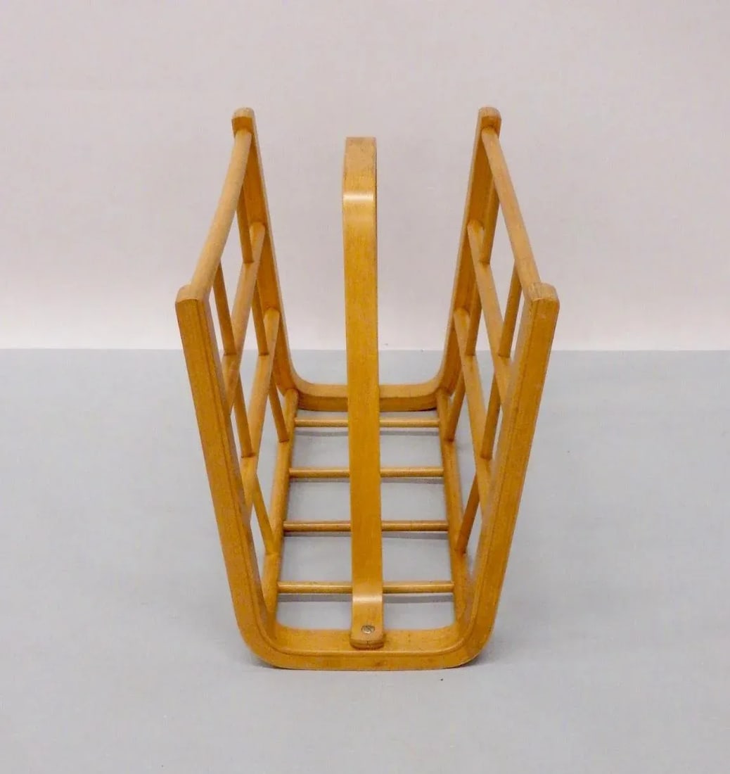 Alvar Aalto Attributed Bent Wood Magazine Stand Rack - 2